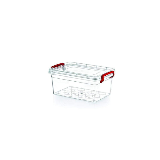 Clear Plastic Storage Box Container with Handles and Lid 15L AK257 (Parcel Rate)