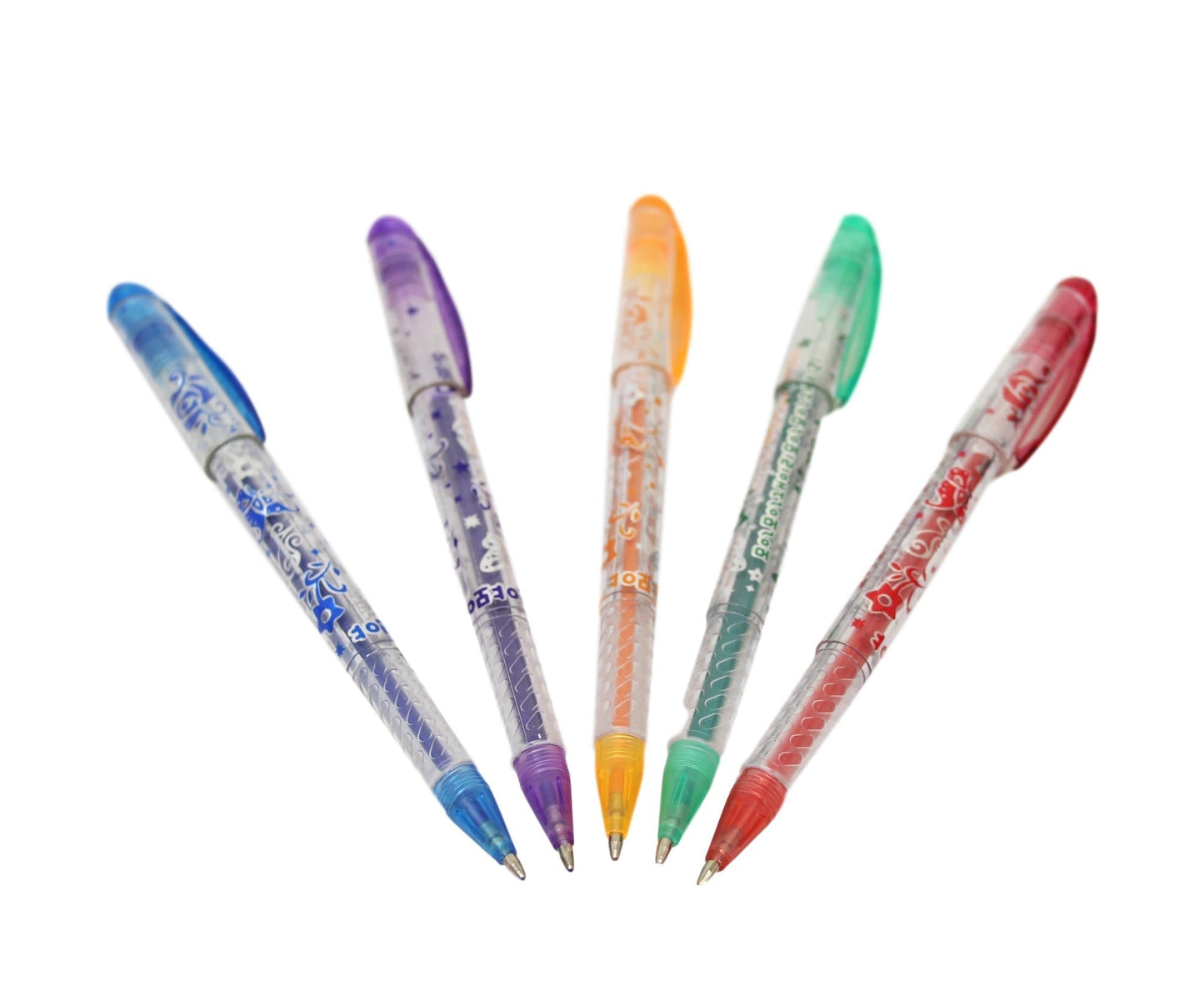 Tattoo Gel Pens with 2 Stencils Pack of 5 Assorted Colours 3598 (Large Letter Rate)