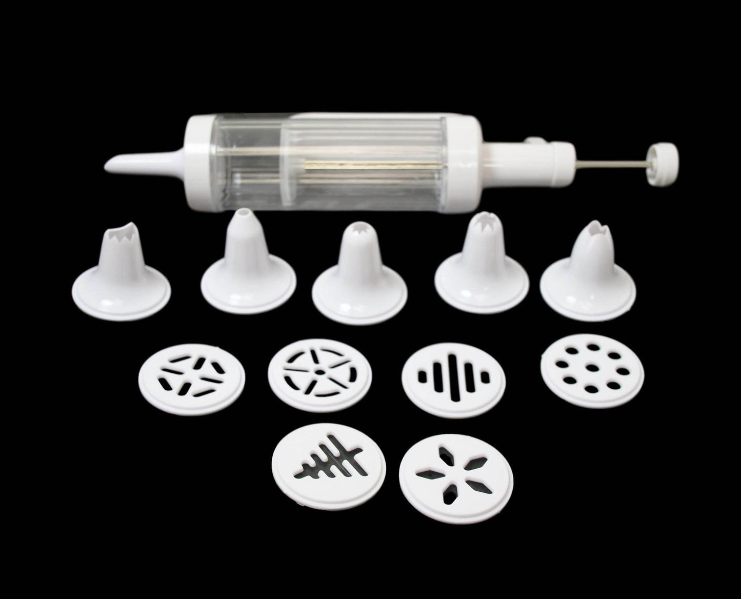 Plastic Cookie Press and Cake Decorator Set of 12 4160