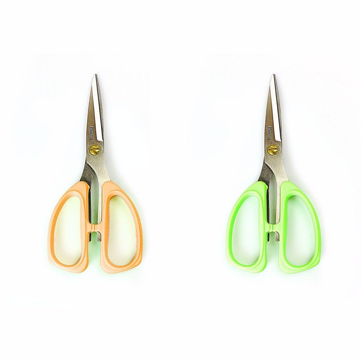Stainless Steel Fabric And Kitchen Scissors Assorted Colours 0355 (Parcel Rate)