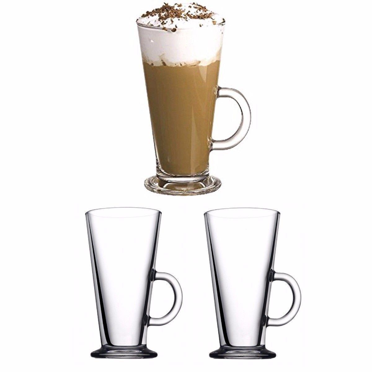 PB Colombian Glass Coffee Latte Mug 263ml Pack of 2 55861 (Parcel Rate)