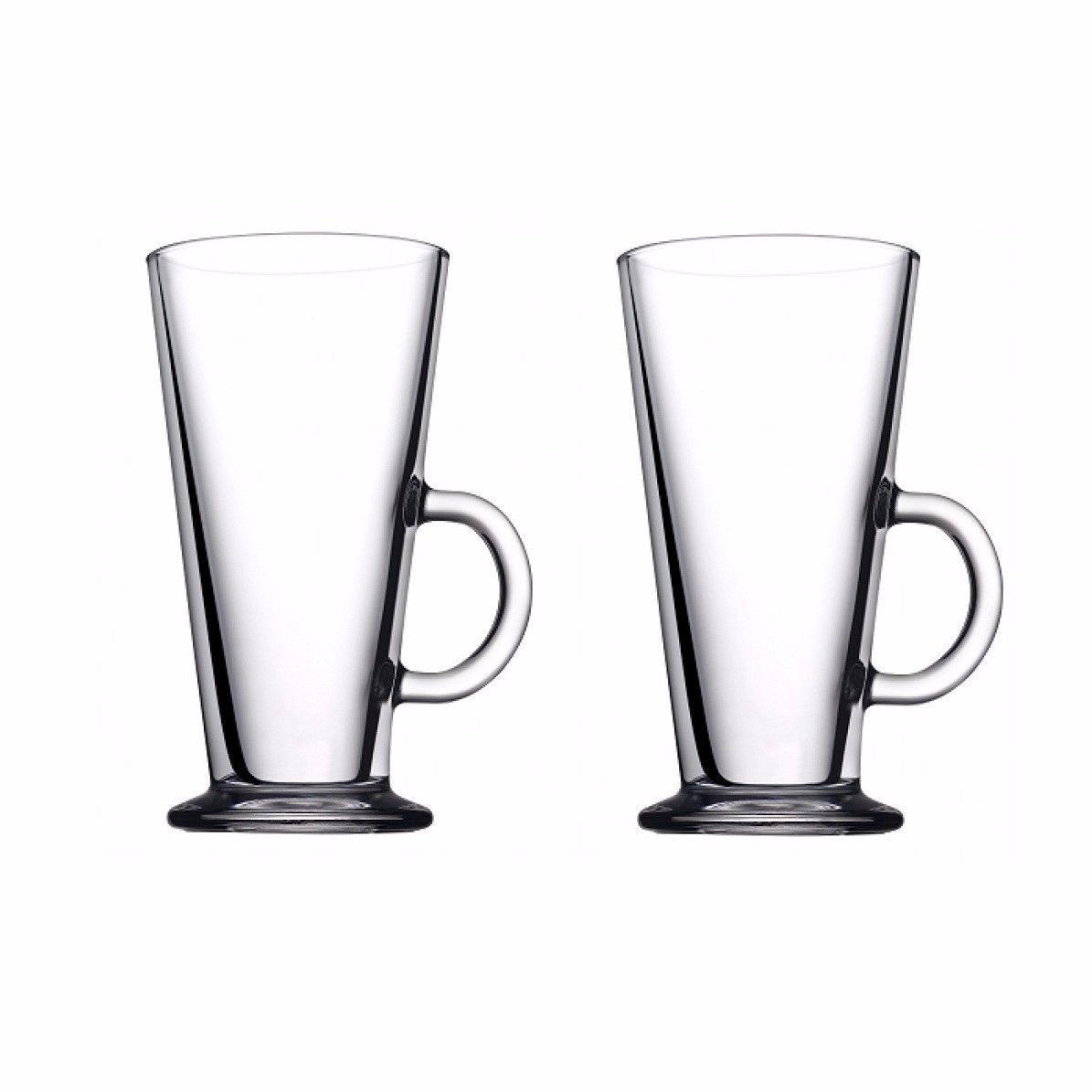 PB Colombian Glass Coffee Latte Mug 263ml Pack of 2 55861 (Parcel Rate)