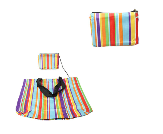 Expandable Plastic Shopping Bag 16cm x 12cm/ 44cm x 30cm Assorted Colours and Designs 5925 (Large Letter Rate)