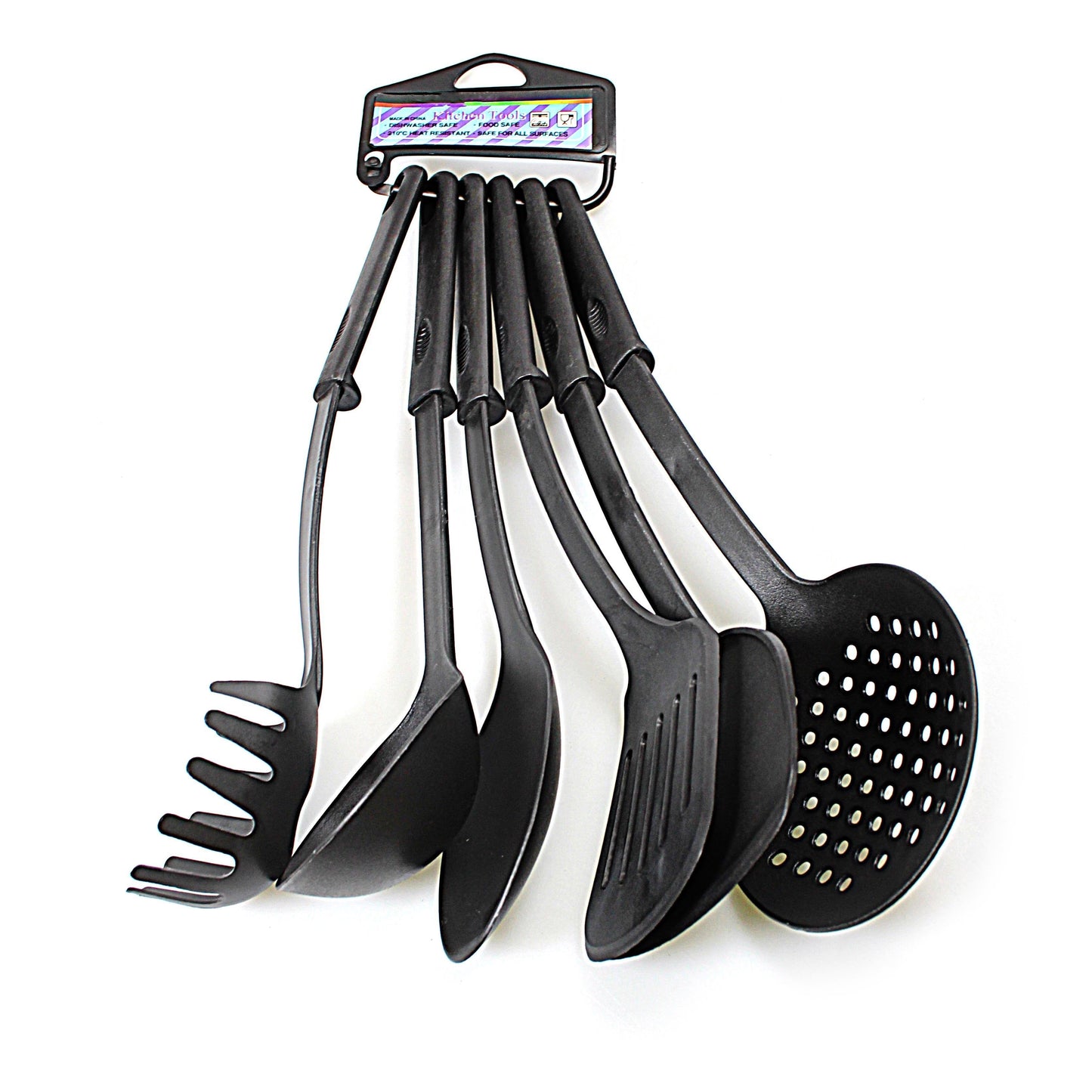 Plastic Kitchen Utensils Cooking Set Pack of 6 3007 A  (Parcel Rate)