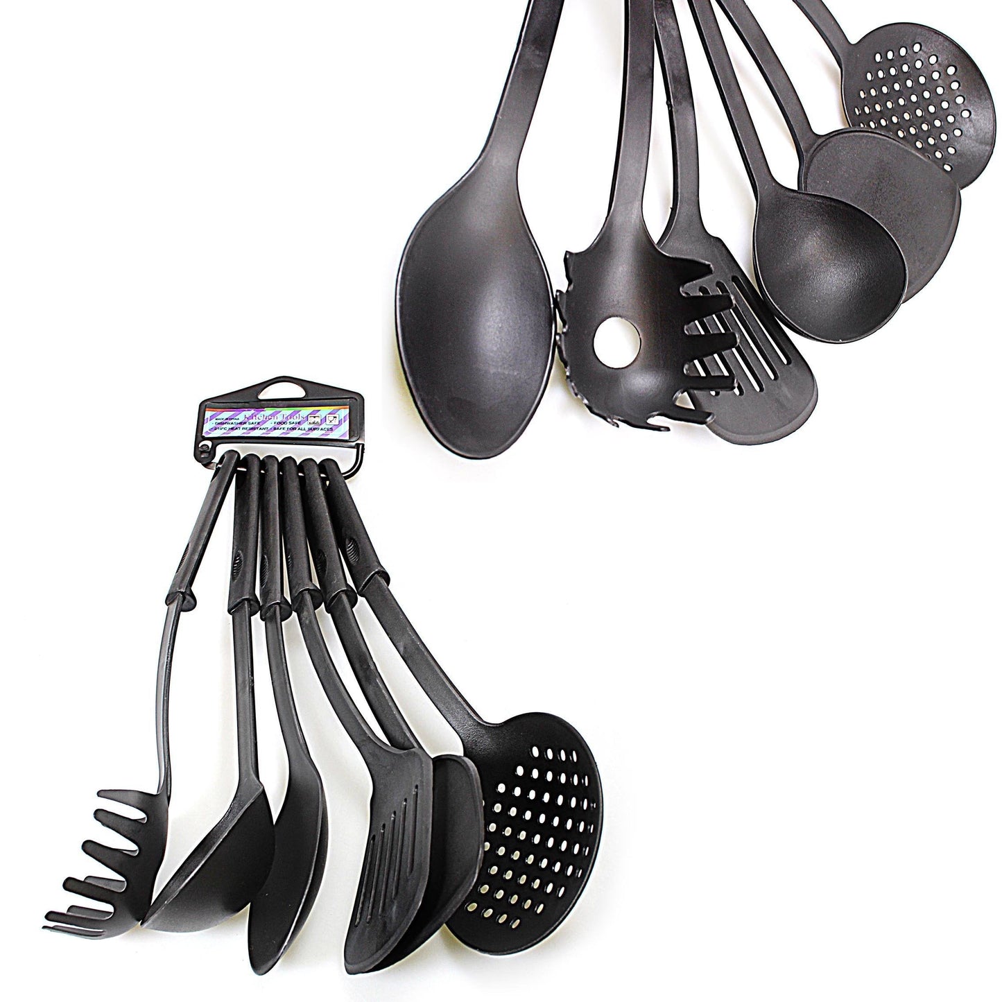 Plastic Kitchen Utensils Cooking Set Pack of 6 3007 A  (Parcel Rate)