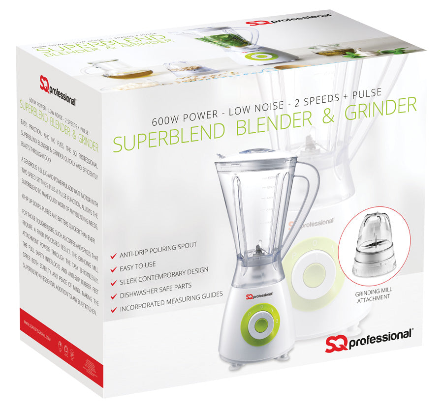 SQ Professional Blitz Blender and Grinder 600W Blue 2489 (Parcel Rate)