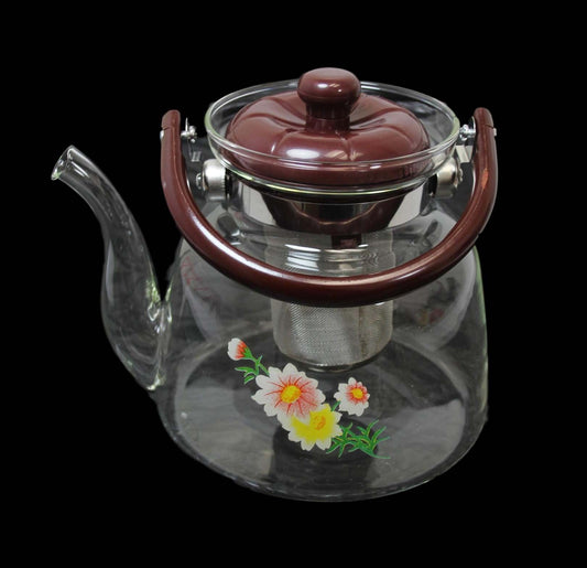 Glass Tea Coffee Pot with Mesh Strainer Filter 1400ml 6420