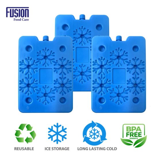 Freezer Ice Pack Block 24 x 15 x 1.3cm Pack of 4 Assorted Colours 7329 (Parcel Rate)