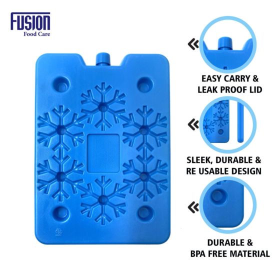 Freezer Ice Pack Block 24 x 15 x 1.3cm Pack of 4 Assorted Colours 7329 (Parcel Rate)