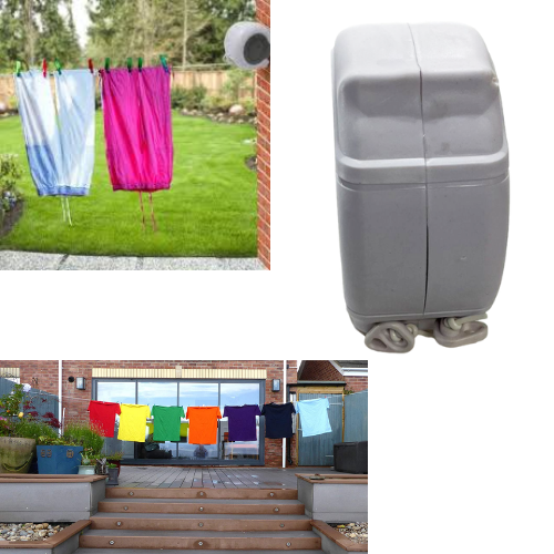 Outdoor Garden Retractable Washing Line 26 Metre 16.5 x 18 x 9 cm Assorted Colours 26MD2 / 02398 A (Parcel Rate)