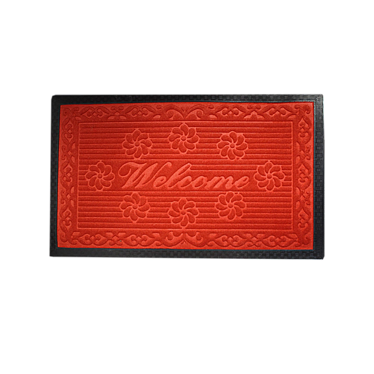 Welcome Door Mat Rectangle Shaped Indoor/Outdoor With PVC Backing 75cm x 45cm 0472 (Parcel Rate)