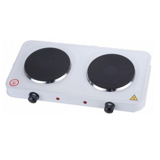 220-240-50-60HZ 2500W  Electric Hob Double Ring Hot Plate Powerful Portable Cooker 1548 (Parcel Rate)