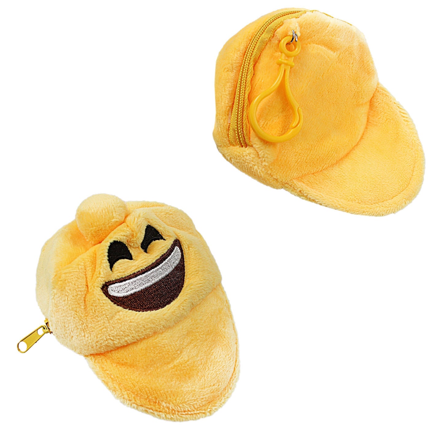 Emoji Soft Hat Cap Shaped Coin Purse 9 cm Assorted Designs 4956 (Parcel Rate)p