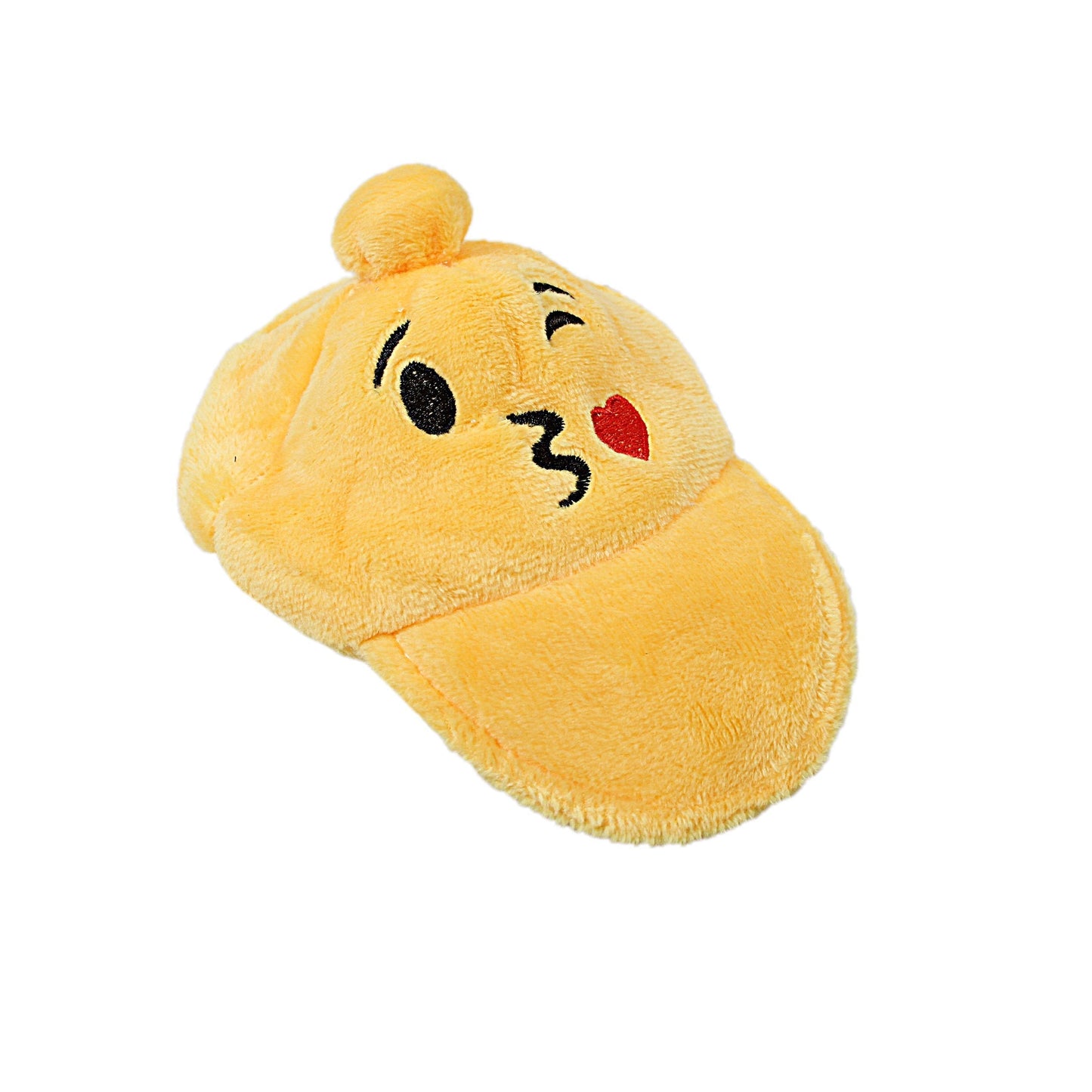 Emoji Soft Hat Cap Shaped Coin Purse 9 cm Assorted Designs 4956 (Parcel Rate)p