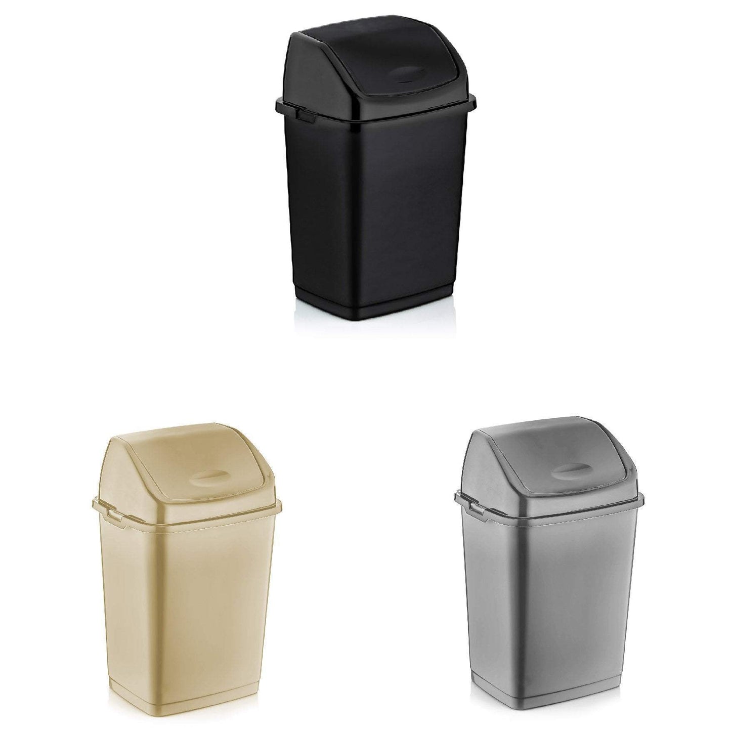 Plastic Kitchen Fantasy Swing Bin 50 Litre Assorted Colours D09705 (Big Parcel Rate)