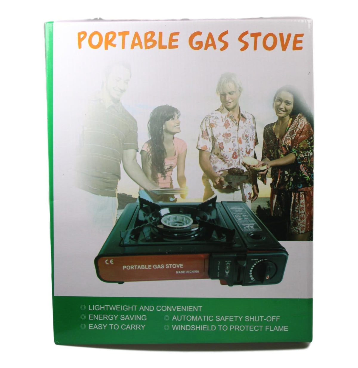 Portable Camping Gas Cooker Single Burner Stove Butane BBQ 33cm x 26cm 5335 (Parcel Rate)p
