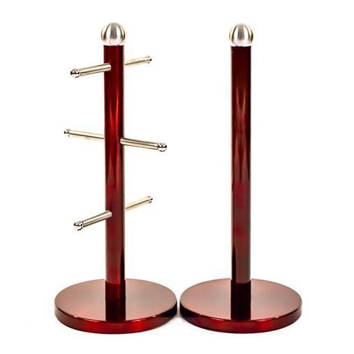 Free Standing Kitchen Roll Holder and Mug Tree Assorted Colours 33 cm 2010 (Parcel Rate)
