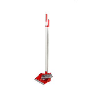 Dustpan Brush Set Indoor Cleaning Long Broom Assorted Colour UP172 (Big Parcel Rate)p