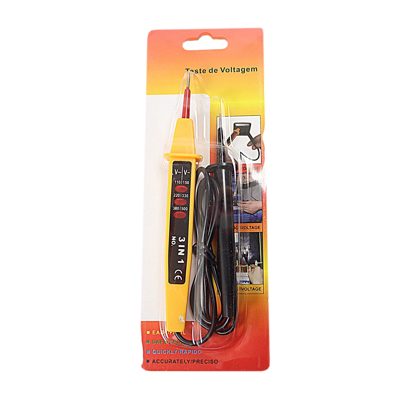 3 In 1 Electrical Voltage Circuit Tester Tests AC and DC Voltage 4948 (Parcel Rate)