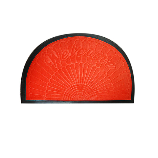 Welcome Door Mat Arch Shaped In Rich Multi Colours  With PVC Backing 80cm x 50cm 0471 (Parcel Rate)