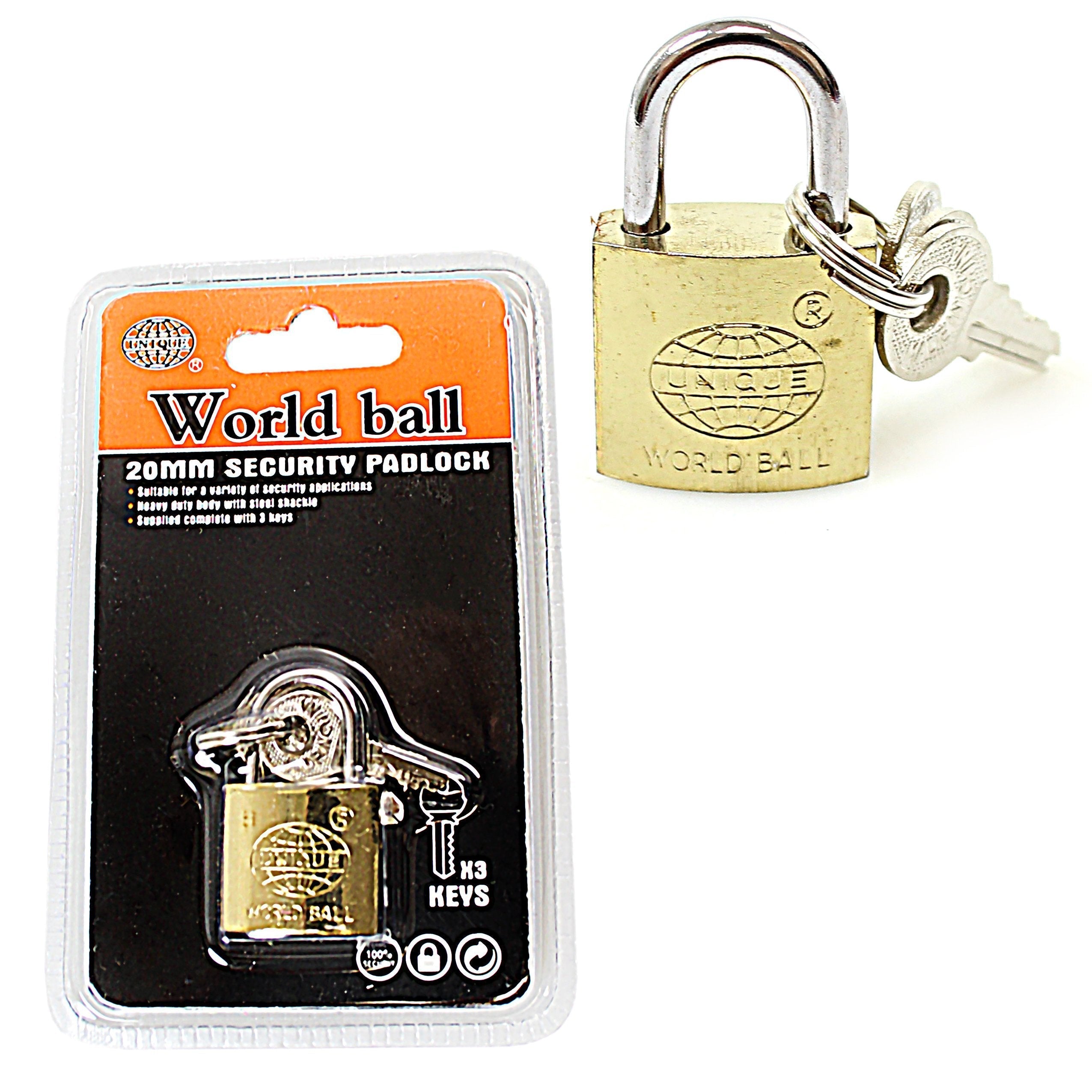Security World Ball Padlock with 3 Keys 20mm 0242 A – [C3 M8W ...