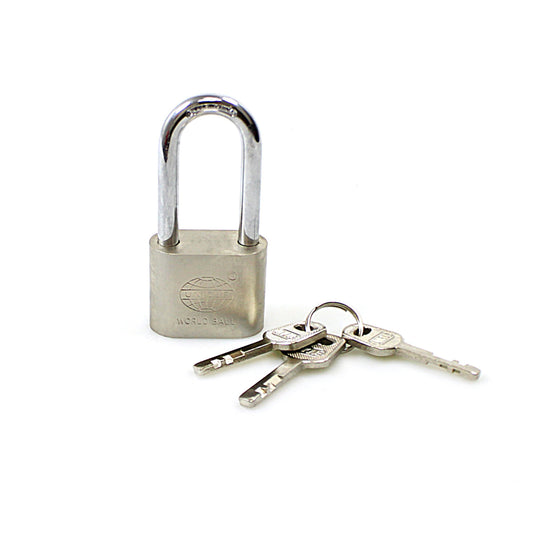 World Ball Top Security Lock With 3 Keys Chrome 50mm Diy 0250 A  (Large Letter Rate)