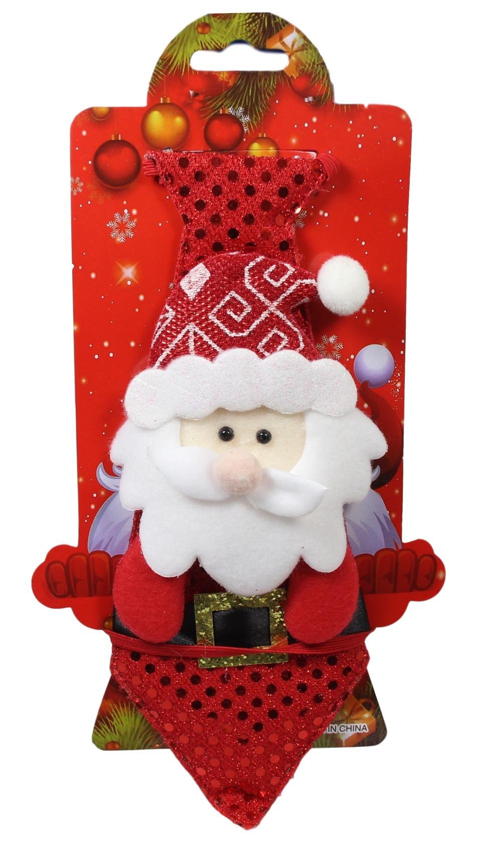 Christmas Festive Santa / Snowman Tie with Elastic 25 cm Assorted Designs 5442 (Parcel Rate)