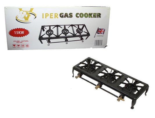 Triple Gas Burner Viper Outdoor Camping Gas Stove 15kw 6177 (Big Parcel Rate)