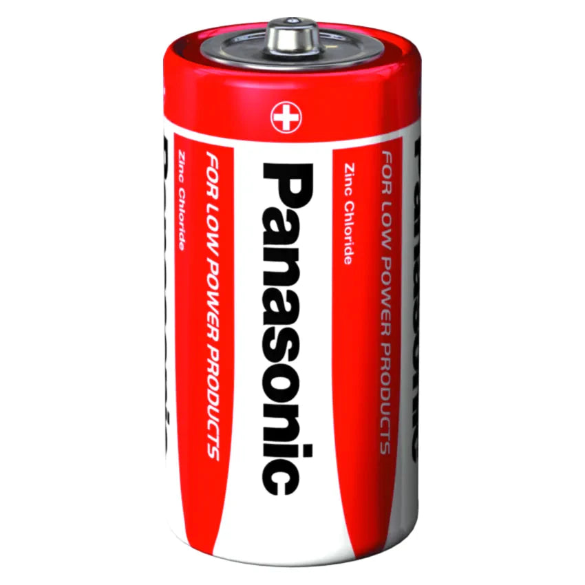 2x Panasonic C Batteries Zinc Carbon R14 1.5V Battery PANAR14RB2 A (La ...