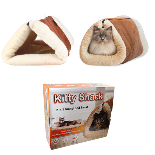 Kitty Shack 2 in 1 Tunnel Bed and Mat 5025 A (Parcel Rate)