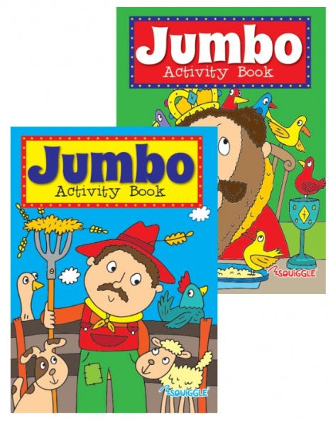 Jumbo Children's Activity Book 3 / 4 Assorted Designs P2172 (Parcel Rate)