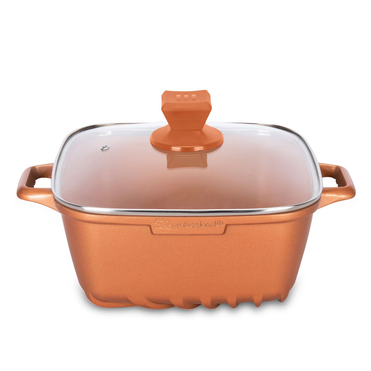 SQ Professional Nea Seramiq Diecast Square Stockpot Set of 4 Cuprum 4927 (Big Parcel Rate)