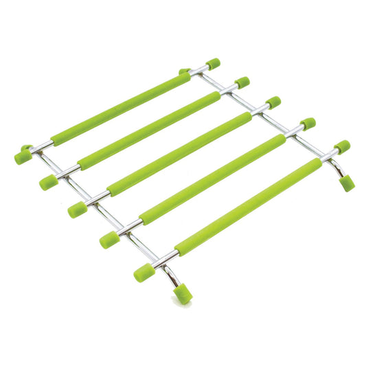 SQ Pro Elite Stainless Steel and Silicone Pan Trivet 20 x 21 cm Green 6226 (Parcel Rate)